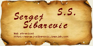 Sergej Šibarević vizit kartica